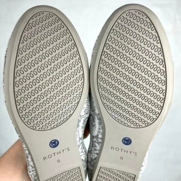 Rothy's The Loafer Ivory Grey Snake New Years Snakeskin Limited Edition Flats 6 - Picture 8 of 15